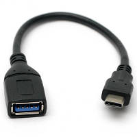 Дата кабель USB 3.0 Type-C to AF 0.1m PowerPlant KD00AS1257 JLK