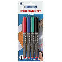 Набор маркеров Centropen Permanent 2846 1 мм, SET 4colors BLister 2846/4/BL JLK