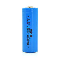 Литий-железо-фосфатный аккумулятор 18500 Lifepo4 Vipow IFR18500 TipTop, 1000mAh, 3.2V, Blue Q50/500 o