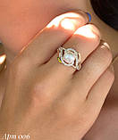 Набір сережки та каблучка з золотом, фото 2