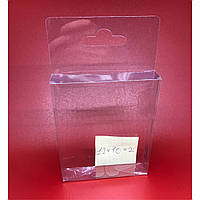 Упаковка с европодвесом сборная пластиковая 12 х 10 х 2 см 200 мкр 50 шт прозрачная