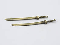 Металлические накладки мечи цвет "античная бронза" 105х10 мм Товары для рукоделия и творчества