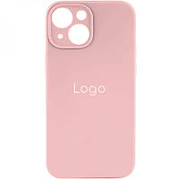 Чехол для iPhone 13 Silicone Case Full Camera with Frame Цвет 06 Light pink