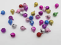 Погремушка-колокольчик с блестками для украшения сувениров и поделок микс разноцветных бубенцов размером 10 мм