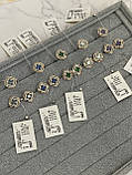 Набір сережки та каблучка з золотом, фото 8