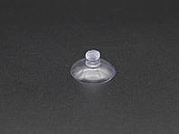 Присоска грибок силиконовая на стекло, одинарная, прозрачная, круглая диаметром 35 мм