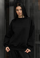 Жіночий світшот стаф чорний Staff logo black oversize fleece Shoper