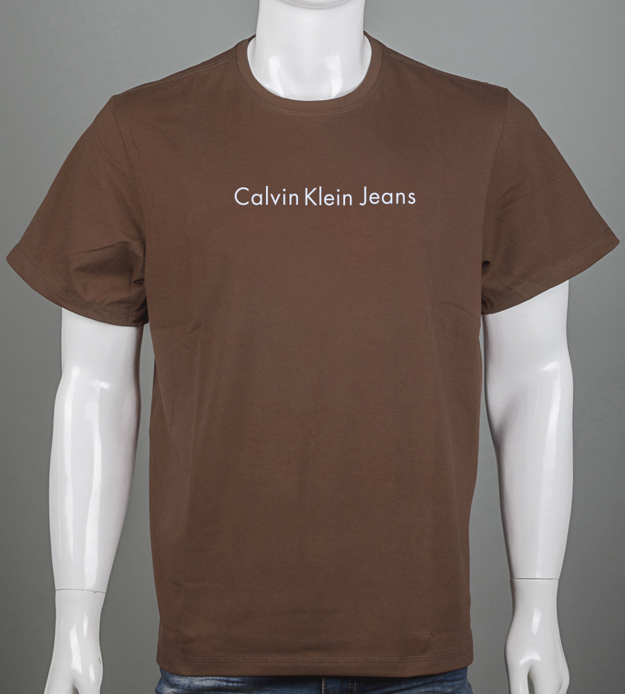 Футболка батал Calvin Klein Jeans 2310б (Уп.4шт 3XL,4XL), Коричневий