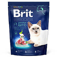 Сухой корм для котов с чувствительным пищеварением Brit Premium by Nature Cat Sensitive 300 г (ягненок) o