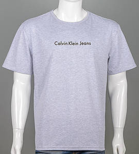 Футболка батал Calvin Klein Jeans 2310б (Уп.4шт 3XL,4XL), Св.Сірий меланж