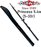 Удочка Mikado Princess 5.4м (5-30г) болонская с кольцами (оригинал) укороченная