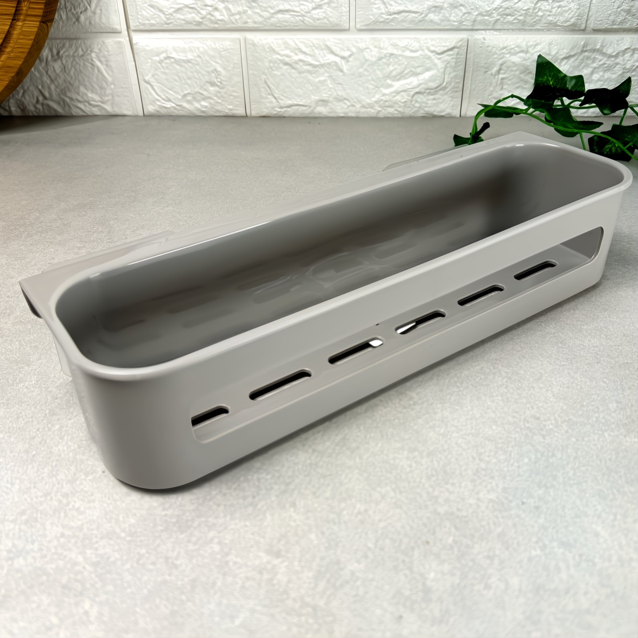 Навісна пластикова поличка Алеана Какао