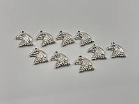 Подвеска "Птица" металлическая для создания браслетов цвет античное серебро 22х19мм Кулон для украшений