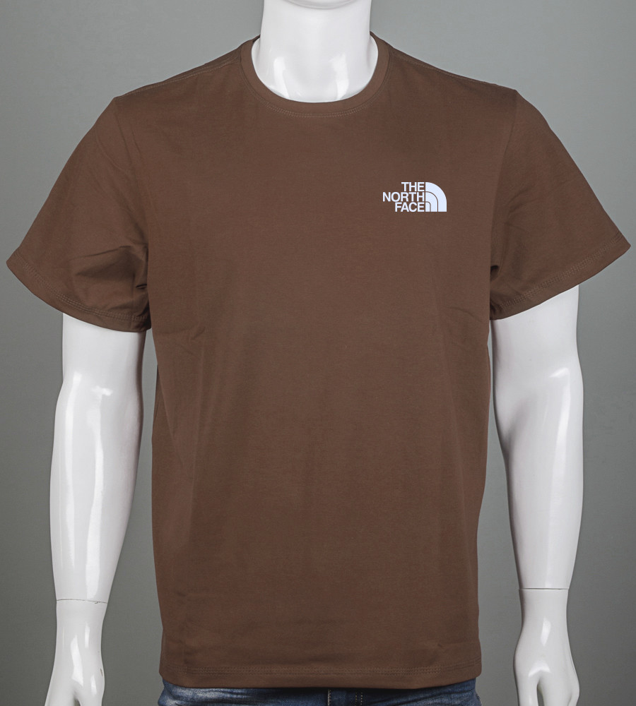Футболка батал The North Face 2305б (Уп.4шт 3XL,4XL), Коричневий