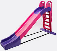 Детская пластиковая горка Doloni (014550/9) Розово-фиолетовая до 40 кг., спуск 243 см.