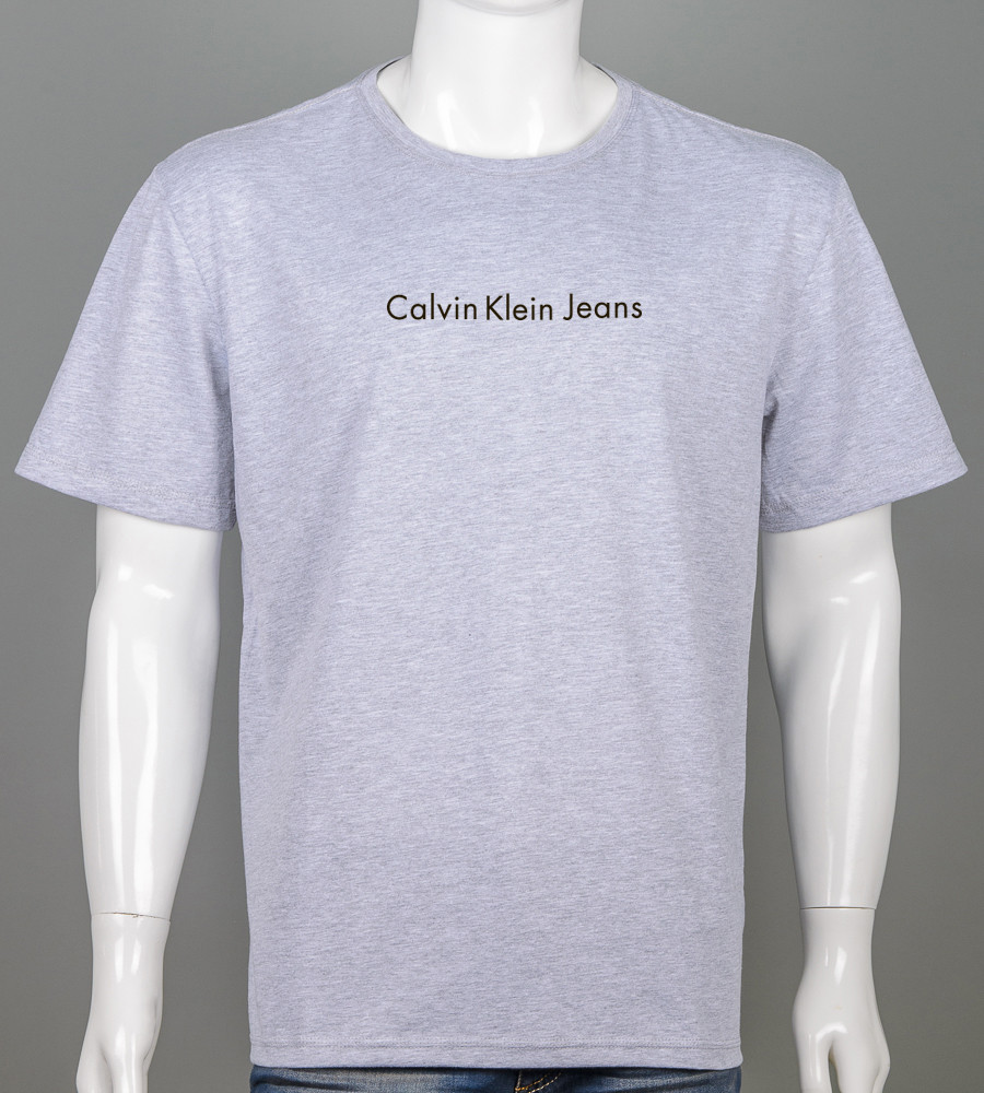 Футболка батал Calvin Klein Jeans 2310б (Уп.4шт 3XL,4XL), Св.Сірий меланж