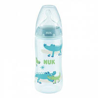 Пляшка для годування Nuk First Choice Plus Крокодили 300 мл Синя 3952397 JLK