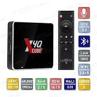 Смарт ТВ приставка Ugoos X4Q Cube 2/16 Гб с аэропультом Smart TV Box Android 11