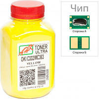 Тонер OKI C332/MC363, 100г Yellow+chip AHK 1505324 JLK