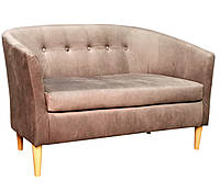 Современный нераскладной диван софа тахта на ножках с мягким сиденьем в гостиную, холл, фойе Соната 2s Amely