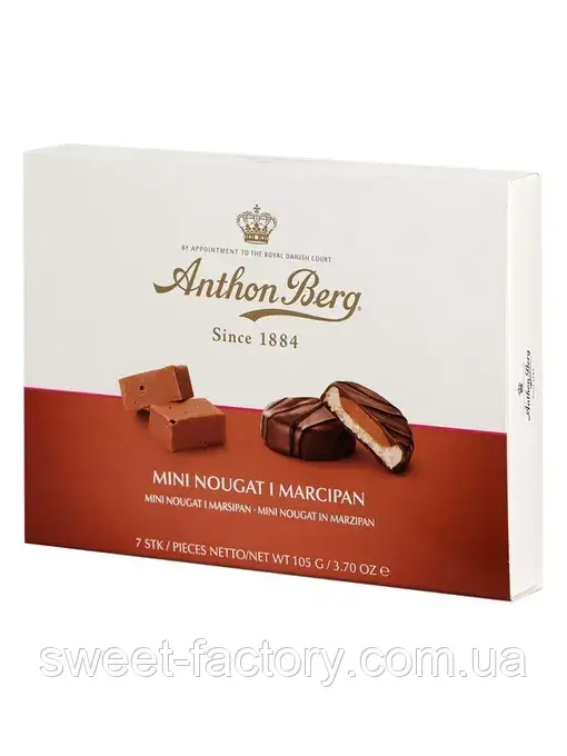 Цукерки Anthon Berg Mini Nougat Marzipan 105g