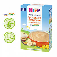 Детская каша HiPP молочная Кукурузная с фруктами с пребиотиками 250 гр 9062300140153 JLK