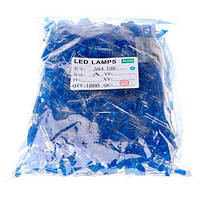1000x LED светодиод 3мм 3-3.2В 20мА, синий JLK