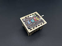 Деревянная музыкальная шкатулка с мелодией X-MAS 6х5см шкатулки заготовки для декупажа