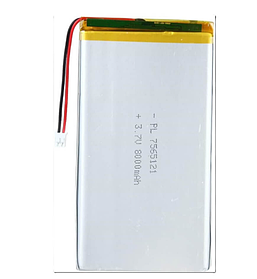 Компактний акумулятор Li-Pol 7000mAh 3.7 V 7565121P літієво-полімерний, 500 циклів зарядки та розрядки