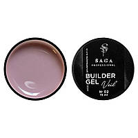 Гель для нарощування нігтів SAGA professional Builder Gel Veil №02, 15 мл