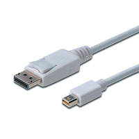 Кабель мультимедийный miniDisplayPort to DisplayPort 1.0m Digitus AK-340102-010-W JLK