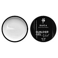 Гель для наращивания ногтей SAGA professional Builder Gel Veil №07, молочный, 15 мл