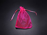 Мешочек подарочный из органзы пакетик для ювелирных украшений Цвет розовый. 15х20см