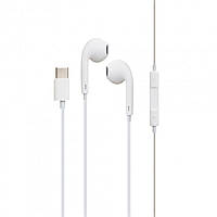 Навушники BOROFONE BM60 Type-C Original series digital earphones White inc mus