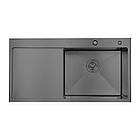 Акційний набір сантехніки TM Lidz: Мийка 7849 Black PVD, Душова система Kubis, 2 Змішувачі (у ванну та кухню), фото 5