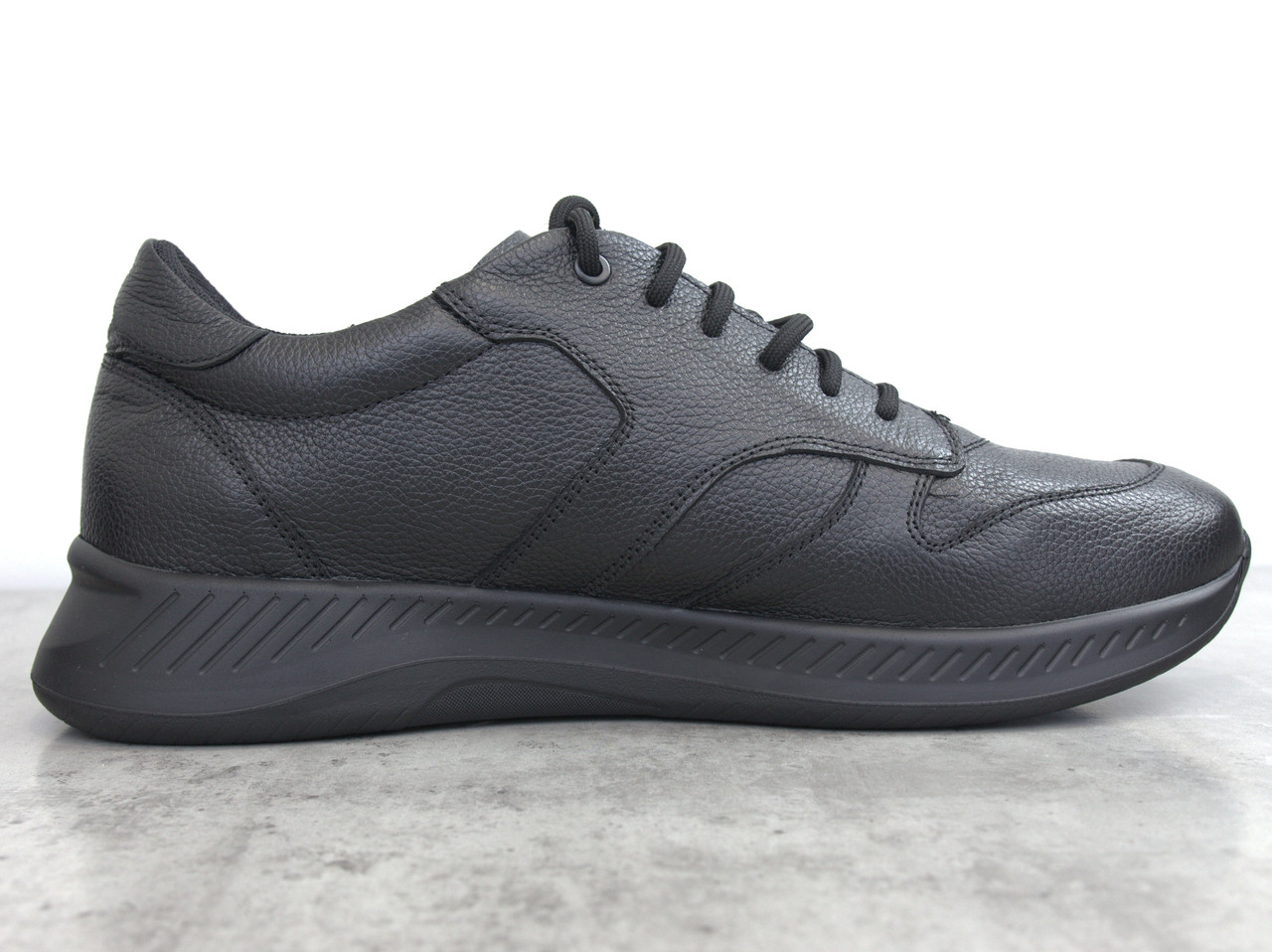 Черные кроссовки кожаные мужская обувь больших размеров Rosso Avangard ReBaKa Floto BS - фото 3 - id-p2191411076