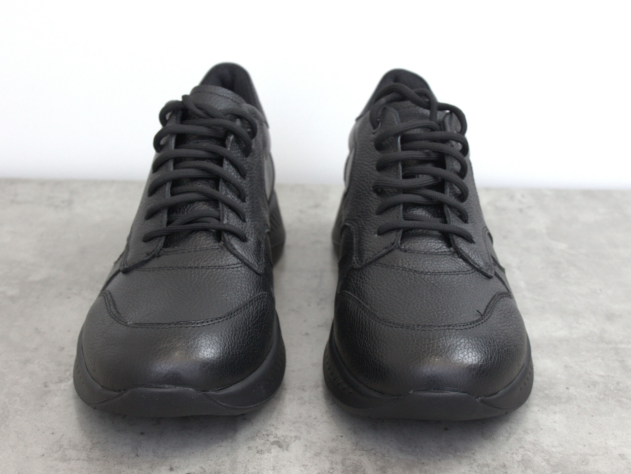 Черные кроссовки кожаные мужская обувь больших размеров Rosso Avangard ReBaKa Floto BS - фото 4 - id-p2191411076