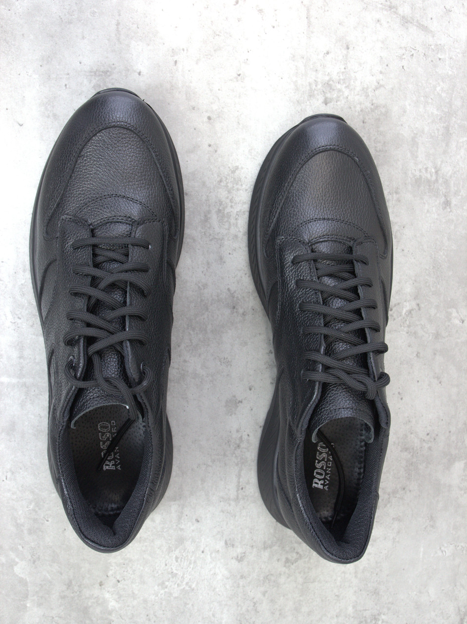 Черные кроссовки кожаные мужская обувь больших размеров Rosso Avangard ReBaKa Floto BS - фото 9 - id-p2191411076