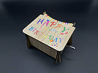 Музыкальная шкатулка для декупажа Happy Birthday 12х10х8см подарок на день рождения своими руками