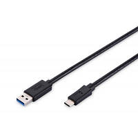 Дата кабель USB 3.0 Type-C to AM 1.0m Digitus AK-300136-010-S JLK