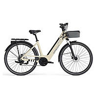 Електровелосипед OKAI EB10-28", 250(500)W, 14.4Ah, 100km, 25km\h, NFC, App, Beige inc mus