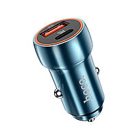 Автомобільний зарядний пристрій HOCO Z46A Blue whale PD20W+QC3.0 car charger set(Type-C) Sapphire Blue inc mus