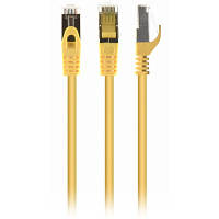 Патч-корд 0.25м S/FTP Cat 6A CU LSZH yellow Cablexpert PP6A-LSZHCU-Y-0.25M JLK