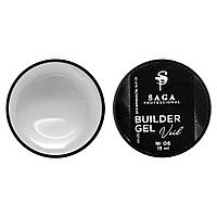 Гель прозрачный для наращивания ногтей SAGA professional Builder Gel Veil 06 15мл