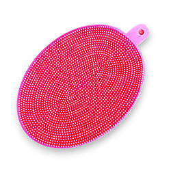 Губка силіконова для миття посуду 130 мм овальна