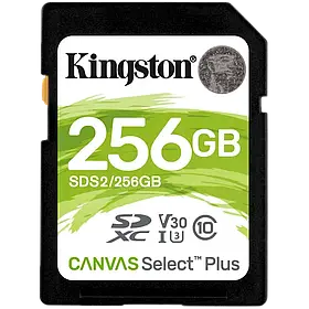 Kingston 256GB SDXC Canvas Select Plus 100R C10 UHS-I U3 V30 Модуль флеш-пам'яті