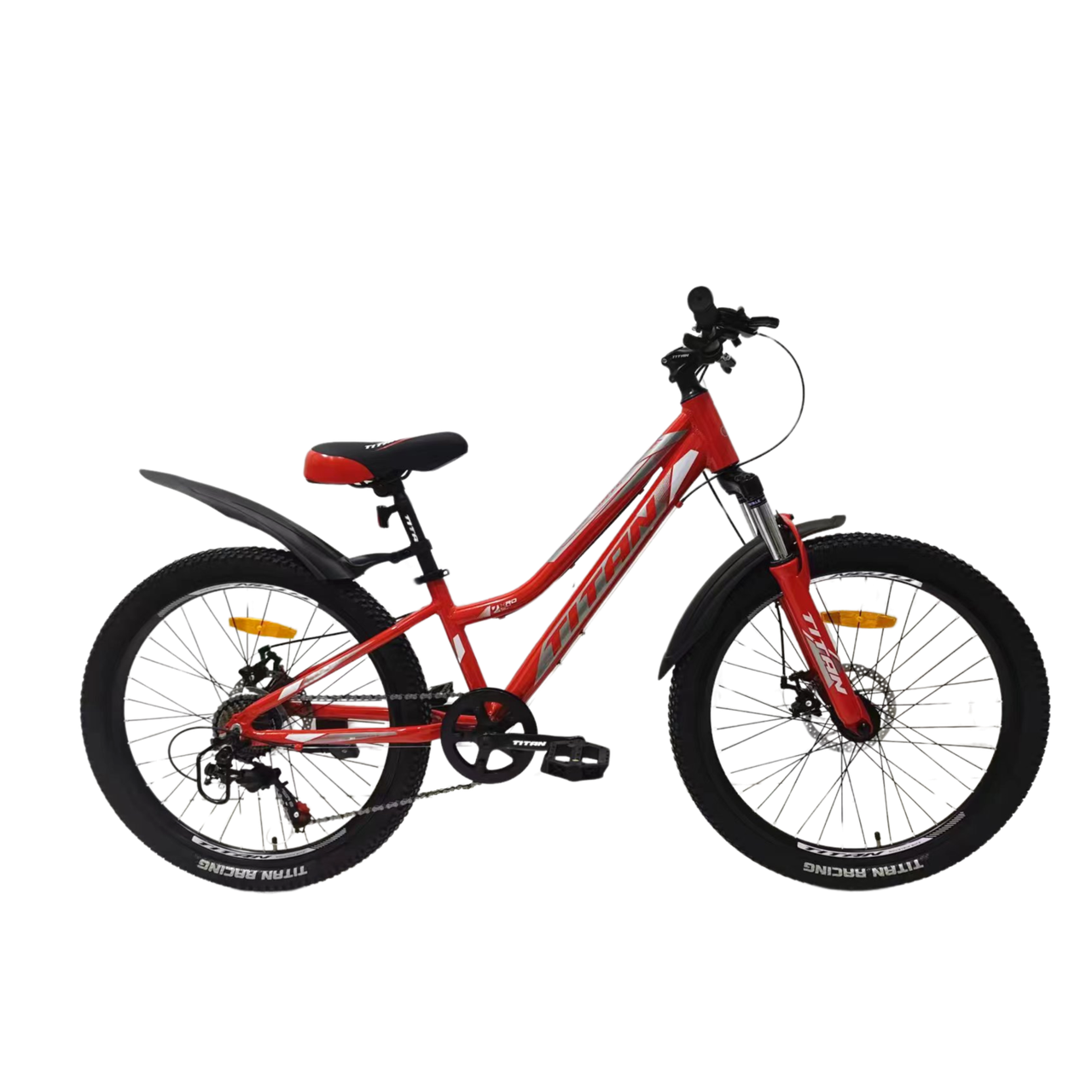 Велосипед 24" Best mate 2024 Рама-11" red-grey-white