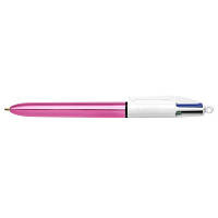 Ручка олійна Bic 4 in 1 Colours Shine Pink рожева bc982875 JLK