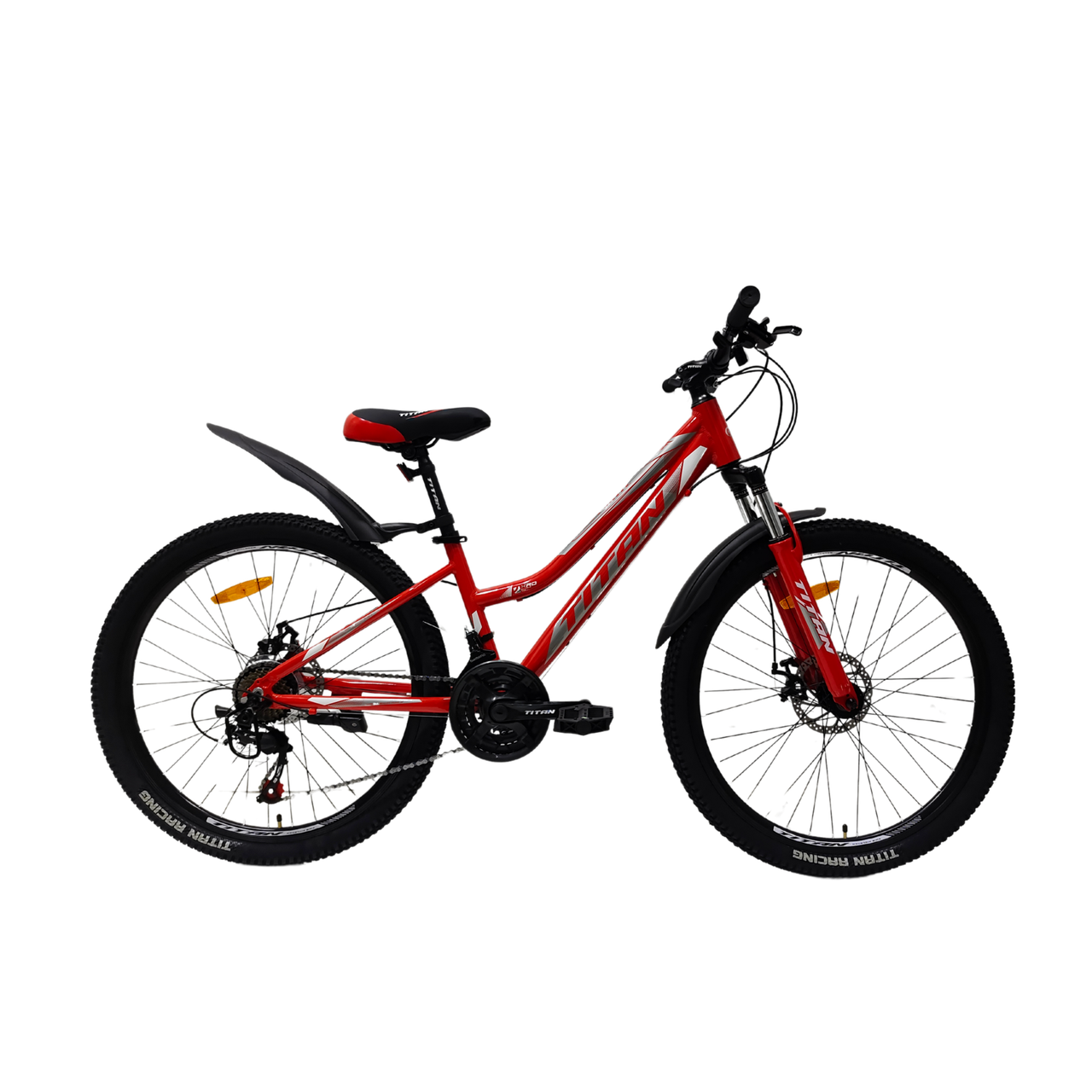 Велосипед 26" Best mate 2024 Рама-13" red-grey-white