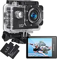 Экшн-камера Jadfezy Action Cam FHD 1080P/12MP с аккумуляторами 2×900 мАч
